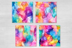 Rainbow Alcohol Ink Backgrounds. Seamless Digital Paper PNG Product Image 4