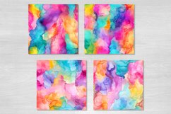 Rainbow Alcohol Ink Backgrounds. Seamless Digital Paper PNG Product Image 9