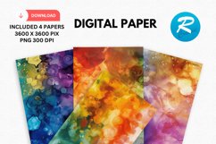 Alcohol Ink Digital Paper, Alcohol Ink Background Product Image 1