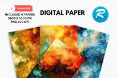 Alcohol Ink Digital Paper, Alcohol Ink Background Product Image 1
