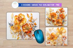 Alcohol Ink Flowers Mouse Pad Sublimation Product Image 1