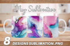 Alcohol Ink Melting | Mug sublimation design Product Image 1