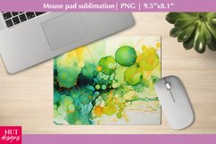 Green mousepad design, Alcohol ink spots mouse pad PNG Product Image 1