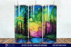 Alcohol Ink Northern Lights Tumbler Wrap Product Image 1