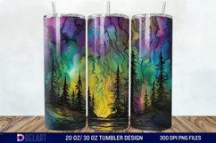 Alcohol Ink Northern Lights Tumbler Wrap Product Image 1