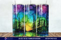 Alcohol Ink Northern Lights Tumbler Wrap Product Image 1