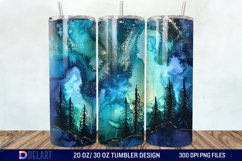 Alcohol Ink Northern Lights Tumbler Wrap Product Image 1