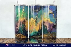 Alcohol Ink Northern Lights Tumbler Wrap Product Image 1