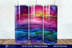 Alcohol Ink Northern Lights Tumbler Wrap Product Image 1