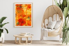 Alcohol Ink Orange Flowers Digital Paper Bundle Product Image 4