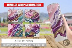 Tumbler Wrap Alcohol Ink Painting Product Image 1