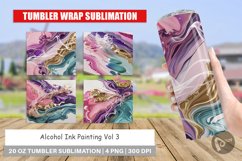 Tumbler Wrap Alcohol Ink Painting Product Image 1