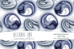 Abstract blue alcohol ink seamless pattern - 1 JPEG file Product Image 1