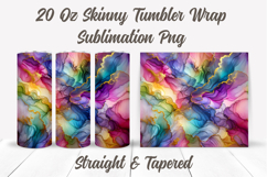 Alcohol Ink Tumbler Wrap, Marble Tumbler, Colorful Tumbler Product Image 2