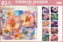 Alcohol ink tumbler wrap