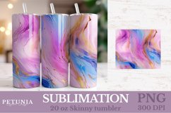 Alcohol Ink Tumbler Wrap being used as a  Skinny Tumbler Wrap Sublimation