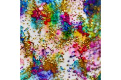 20 Oz Watercolor Splash Glitter Tumbler Wrap Product Image 6