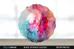Alcohol Ink Wind Spinner Sublimation PNG Design Product Image 1