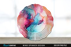 Alcohol Ink Wind Spinner Sublimation PNG Design Product Image 1