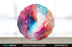 Alcohol Ink Wind Spinner Sublimation PNG Design Product Image 1