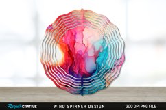 Alcohol Ink Wind Spinner Sublimation PNG Design Product Image 1
