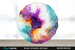 Alcohol Ink Wind Spinner Sublimation Design PNG Product Image 1