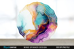 Alcohol Ink Wind Spinner Sublimation Design PNG Product Image 1