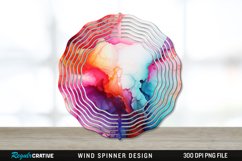 Alcohol Ink Wind Spinner Sublimation PNG Design Product Image 1