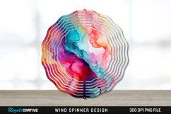 Alcohol Ink Wind Spinner Sublimation PNG Design Product Image 1