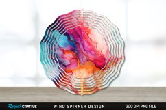 Alcohol Ink Wind Spinner Sublimation PNG Design Product Image 1