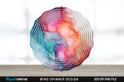 Alcohol Ink Wind Spinner Sublimation PNG Design Product Image 1
