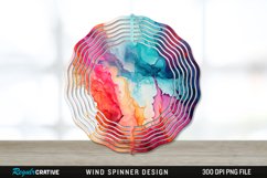 Alcohol Ink Wind Spinner Sublimation PNG Design Product Image 1