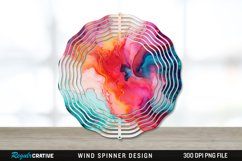 Alcohol Ink Wind Spinner Sublimation PNG Design Product Image 1