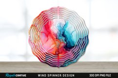 Alcohol Ink Wind Spinner Sublimation PNG Design Product Image 1