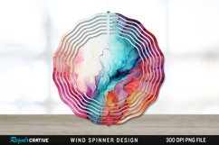 Alcohol Ink Wind Spinner Sublimation PNG Design Product Image 1