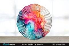 Alcohol Ink Wind Spinner Sublimation PNG Design Product Image 1