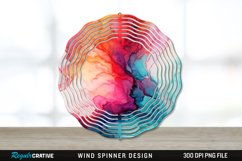 Alcohol Ink Wind Spinner Sublimation PNG Design Product Image 1