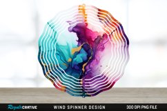 Alcohol Ink Wind Spinner Sublimation Design PNG Product Image 1