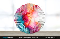 Alcohol Ink Wind Spinner Sublimation PNG Design Product Image 1