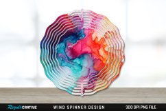Alcohol Ink Wind Spinner Sublimation PNG Design Product Image 1