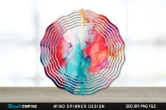 Alcohol Ink Wind Spinner Sublimation PNG Design Product Image 1