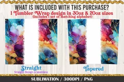 Alcohol Ink with Gold Foil Tumbler Wrap with matching alphabet is a professional design that is available at 300dpi PNG to use for sublimation of tumblers. Avalaible for 30oz and 20oz sizes.