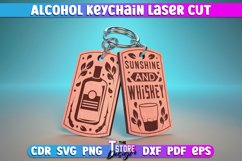 Alcohol Keychain Laser Cut | Alcohol Quotes Design| CNC File Product Image 1