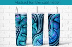 Tumbler sublimation abstract blue alcohol ink wrap 20 Oz Product Image 1
