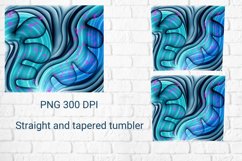 Tumbler sublimation abstract blue alcohol ink wrap 20 Oz Product Image 2
