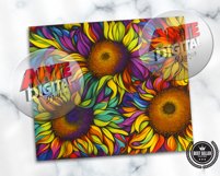 Alcohol Ink Sunflowers 20oz Sublimation Tumbler Designs Product Image 4