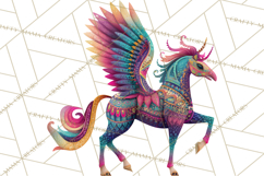 Vibrant Alebrije Dreamers Clipart, Fantasy Creatures Png Product Image 3