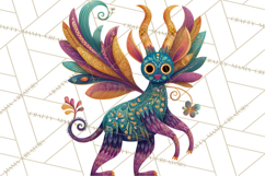 Vibrant Alebrije Dreamers Clipart, Fantasy Creatures Png Product Image 2