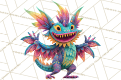 Vibrant Alebrije Dreamers Clipart, Fantasy Creatures Png Product Image 3
