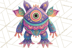 Vibrant Alebrije Dreamers Clipart, Fantasy Creatures Png Product Image 5